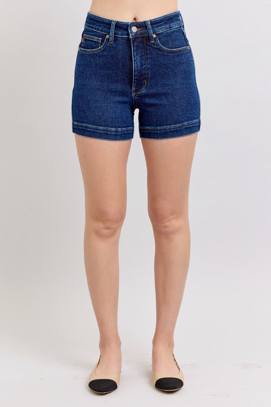 Judy Blue Dark Wash High Waisted Tummy Control Shorts