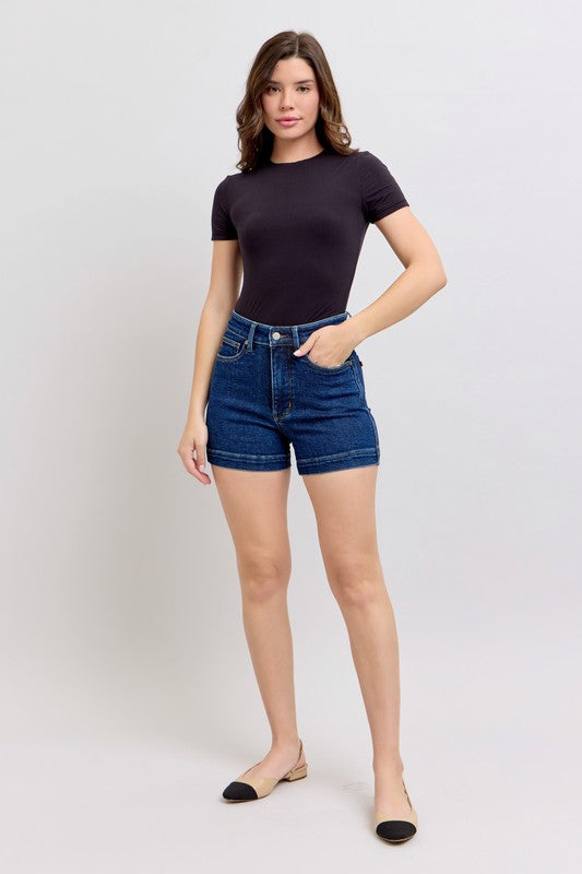 Judy Blue Dark Wash High Waisted Tummy Control Shorts