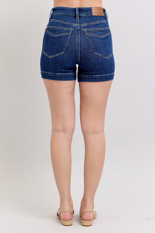Judy Blue Dark Wash High Waisted Tummy Control Shorts