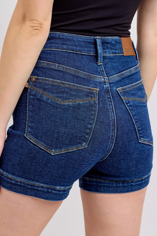 Judy Blue Dark Wash High Waisted Tummy Control Shorts