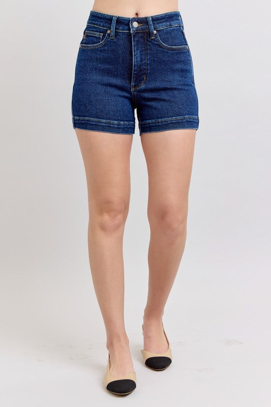 Judy Blue Dark Wash High Waisted Tummy Control Shorts