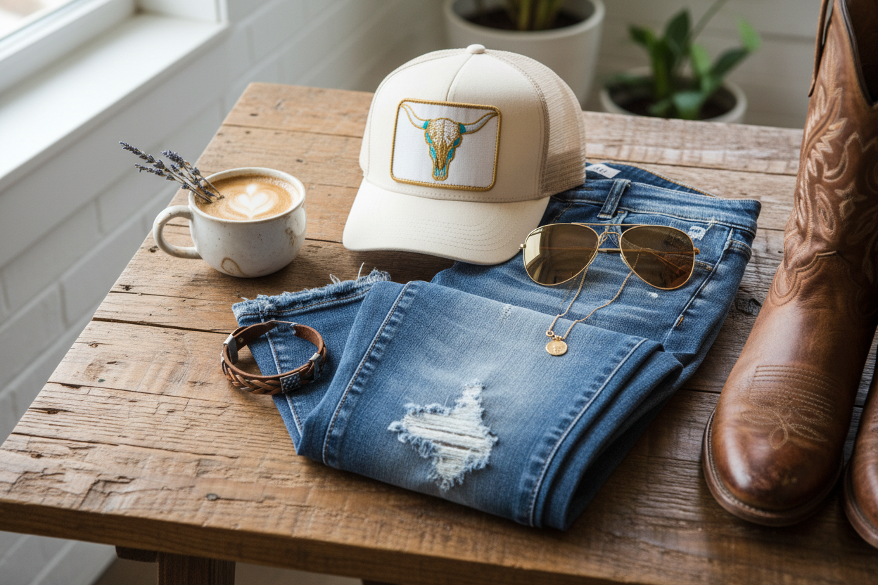 Country Casual Fashion Flatlay